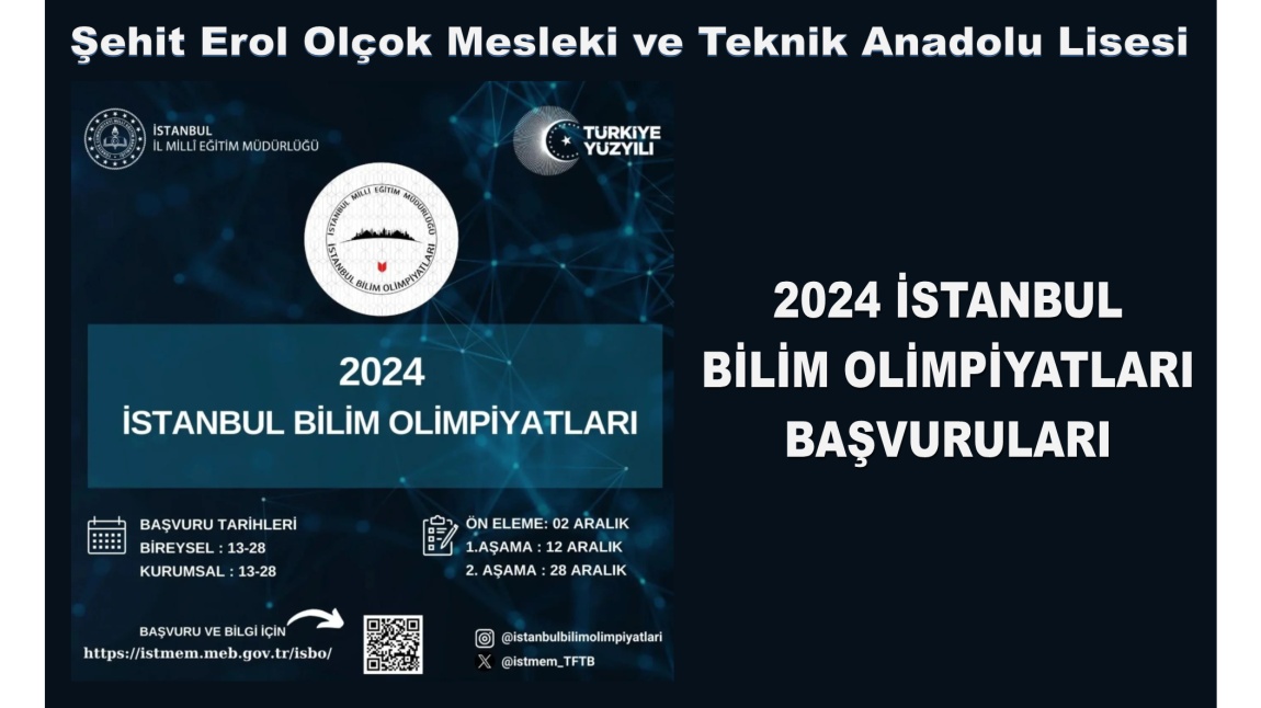 2024 BİLİM OLİMPİYATLARI BAŞVURULARI 