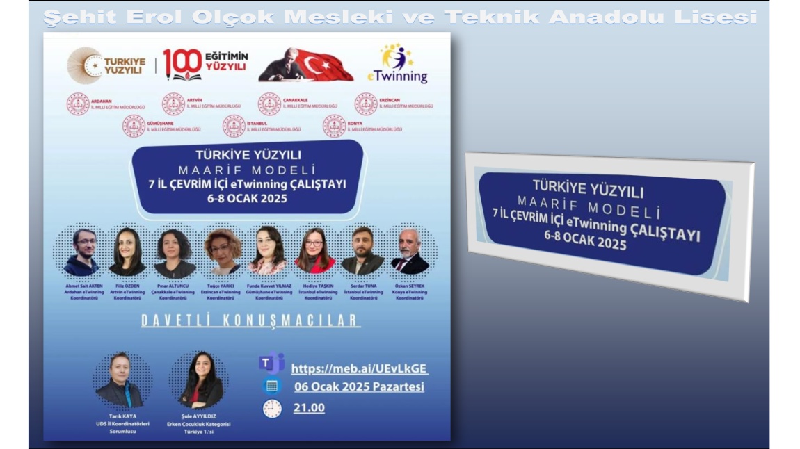 7 İL ÇEVRİM İÇİ eTwinnig ÇALIŞTAYI